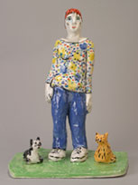 Woman and Cats