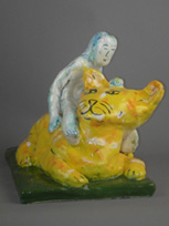 Figure on Yellow Cat