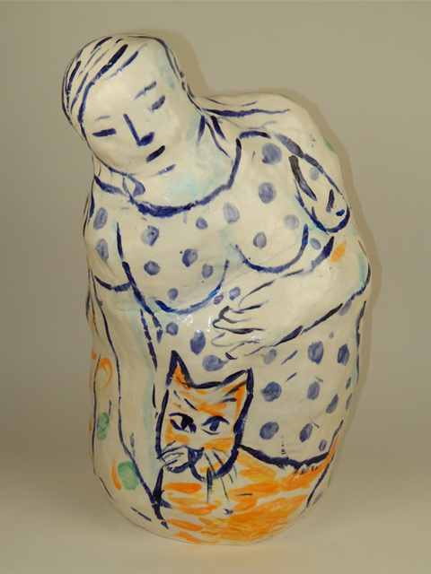 Woman and Cat