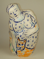 Woman and Cat